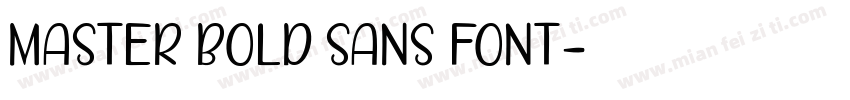 Master Bold Sans Font字体转换